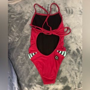 Jolyn Clothing One Piece Size 26 Women’s Cabernet (Maroon) and Electric Blue